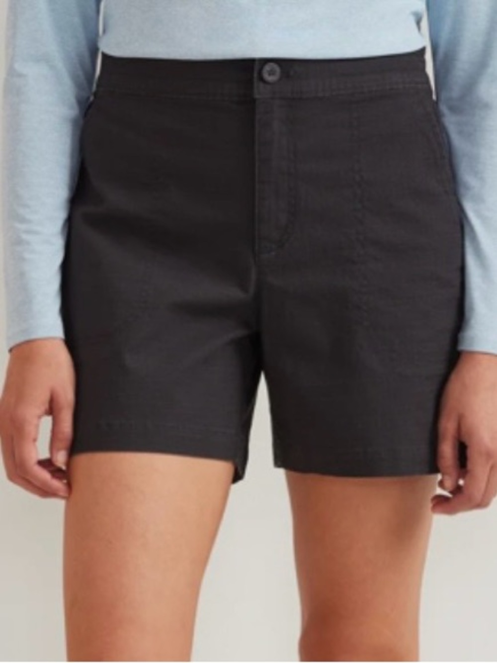 Eddie Bauer Black High-Rise Bermuda Shorts